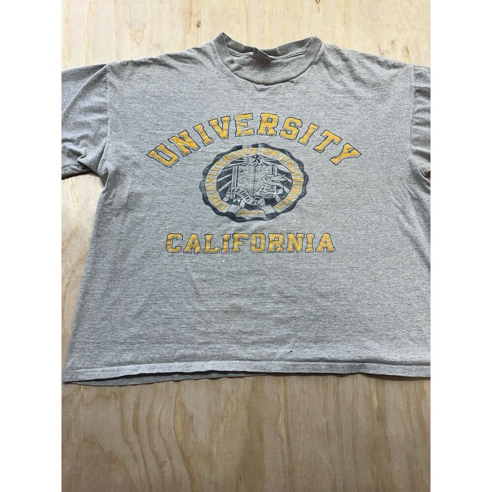 VTG University Of‎ California Berkley T Shirt Single Stitch XL 1980’s Gray Bears